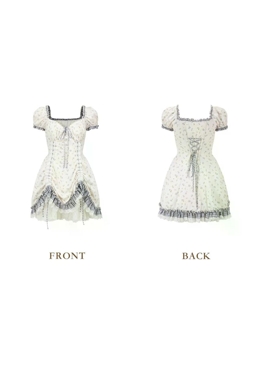 "I Flipped" White Cottagecore Dress