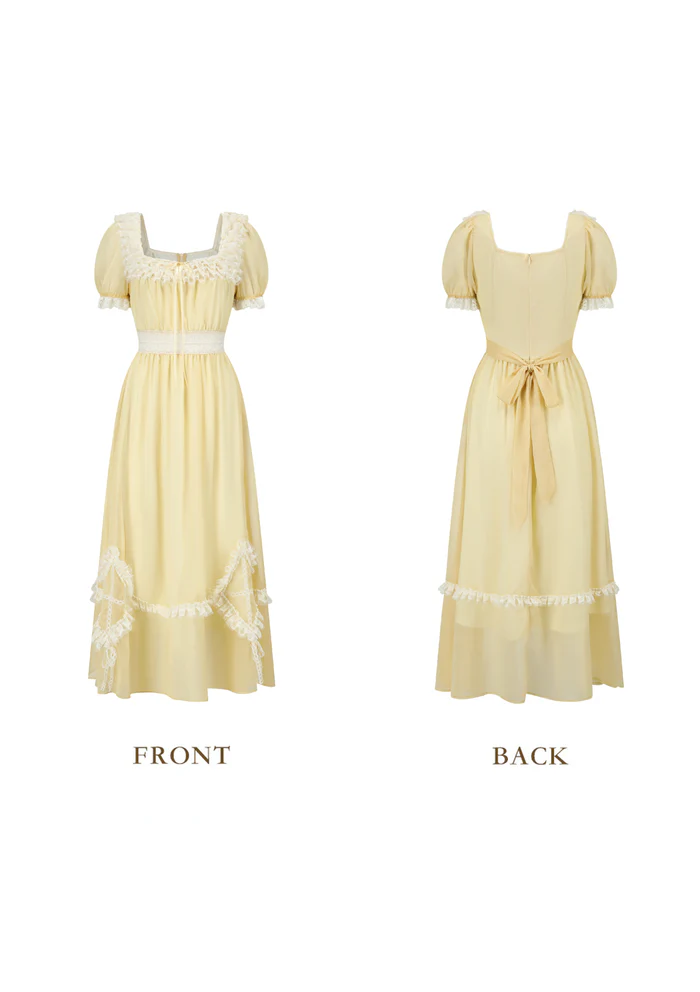 (US Exclusive）Yellow Kite Dress